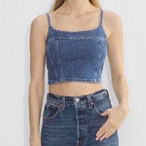 Levi's Blue Denim Crop Top